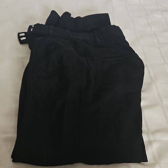 H&M Women's Linen Blend Wide Leg Dress Pants Size 0 Black - Picture 14 of 16
